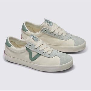Vans Sport Low Tri-Tone Ivory White and Green Sneakers Size 11 Women’s